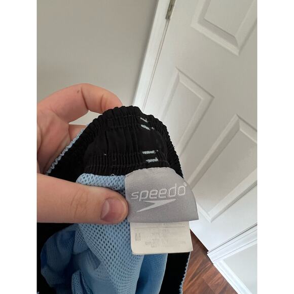 Speedo Baby Blue Lined Swim Trunks Board Shorts Men's Sz: Medium - Picture 3 of 4